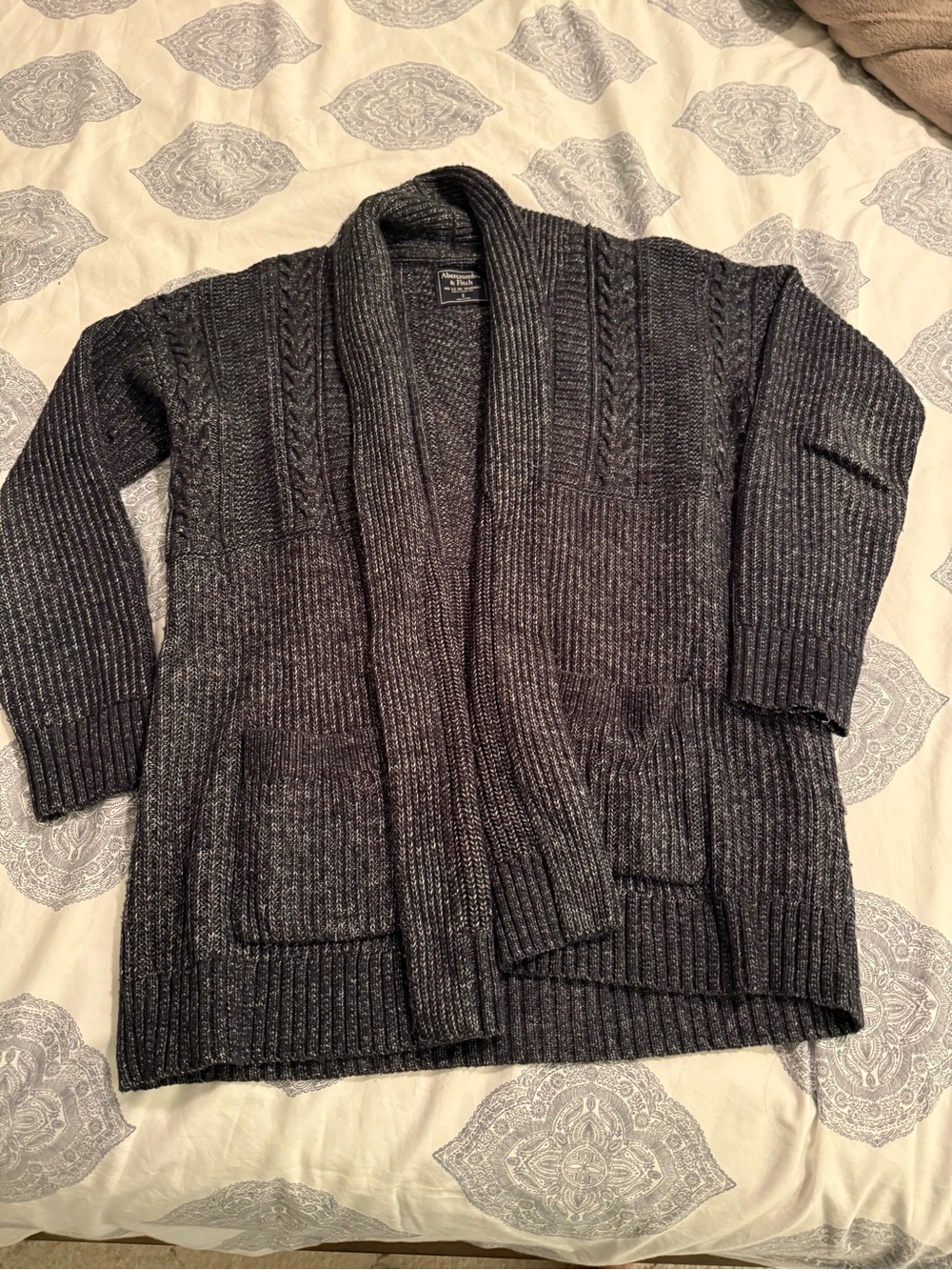 Abercrombie & Fitch women’s Shawl Collar Cardigan - Navy